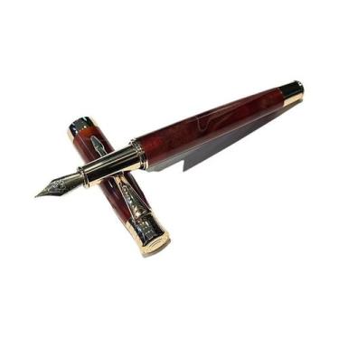 Imagem de Caneta-tinteiro De Resina Acrílica Azul, Irídio, 0,38 Mm, Acabamento E