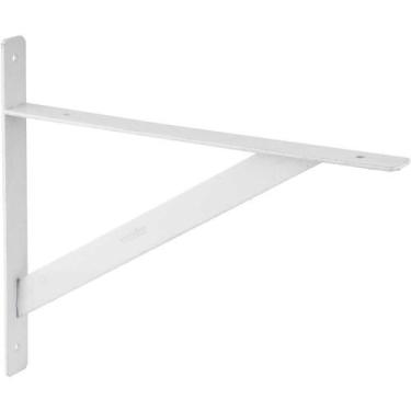 Imagem de Cantoneira Reforçada Vonder 30 Cm Branca Mão Francesa Suporte Para Pra
