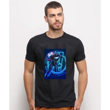 Imagem de Camiseta masculina Preta algodao Homem De Ferro Logo Vingadores