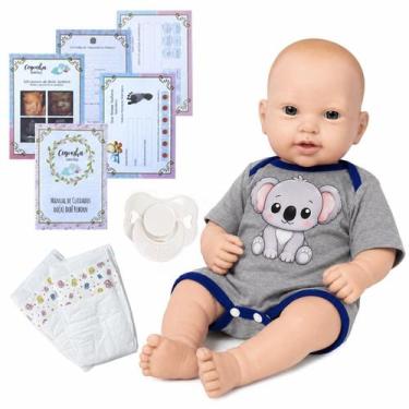 Imagem de Boneco Bebê Reborn Realista Articulado Kit Coala Fofinho - Cegonha Reb