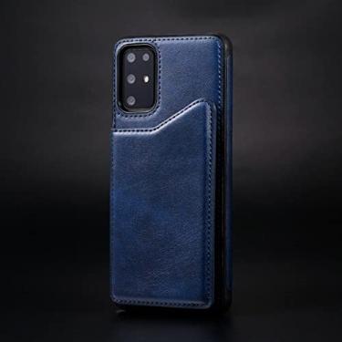 Imagem de Leather Wallet Case For Samsung Galaxy S21 S20 S10 S9 S10 Plus Note 20 Ultra Note 8 9 10 Pro Flip Stand Holder,Blue,For iPhone 12 Mini