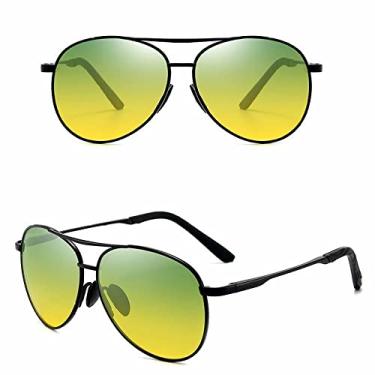 Imagem de Óculos de sol polarizados com armação de metal, óculos de sol masculinos que mudam de cor, piloto, visão noturna diurna, condução, 9,A