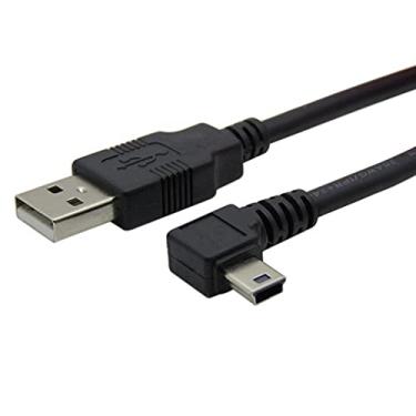 Imagem de Cabo para câmera veicular 90 graus Mini-B carregador cabo adaptador de carregamento de sincronização de dados compatível com câmera de painel Old Shark G16, câmera veicular VAVA, rexing v1 geração 3, câmera veicular Vizomaoi, 70mai Dash Cam Pro, Apeman C450A