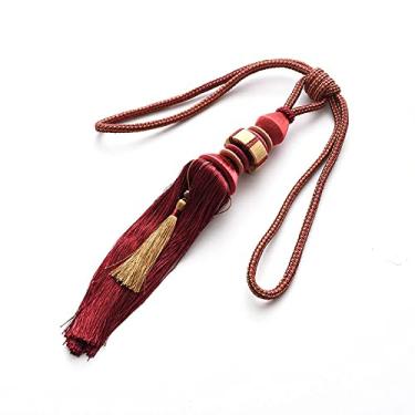 Imagem de Suportes de cortina prendedores de cortina simples alça de cortina de bola de foguete alça de cortina pendurada borla alça de cortina de orelha, T4,1 pcs