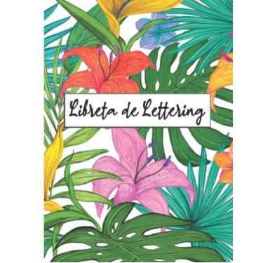 Imagem de Mi libreta de Lettering: Libreta de 120 hojas con plantillas de punteado para lettering y caligrafía, Dot Grid Notebook Para ... Dibujar ... 8'5" x 11"