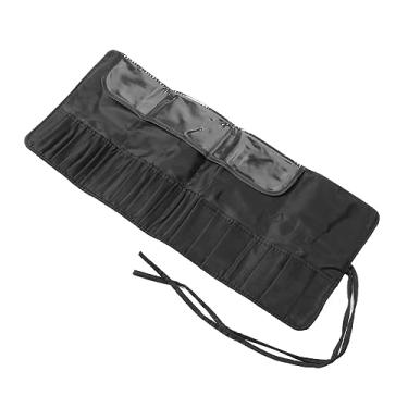 Imagem de jerss Escova de maquiagem suporte de rolos, 26 furos, bolsa de cosméticos para viagem, ferramenta para bolsa, pincel preto, organizador de maquiagem de viagem