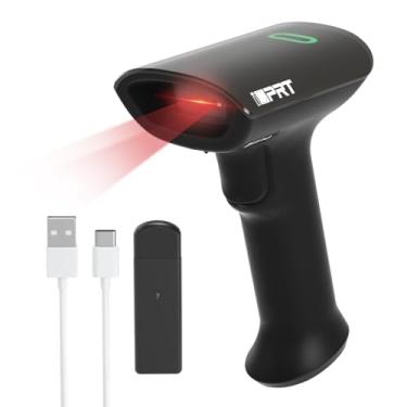 Imagem de iDPRT Scanner de código de barras Bluetooth 1D 2D QR, scanner de código de barras sem fio, leitor de tela de etiqueta UPC EAN portátil com dong, Android Windows, USB com fio, recarregável para lojas