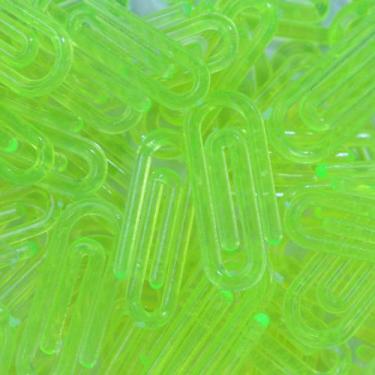 Imagem de Clips Pequenos Coloridos Amarelo Neon 25mm Segura Papel Com 300 Unidad