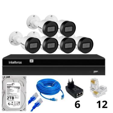 Imagem de Kit 6 câmera intelbras IP Vipc 1230B Nvd 1408 C/HD 2TB