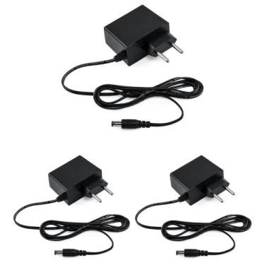 Imagem de Kit 3 Fontes de Alimentação 12V 1A AC/DC EF 1201 L Intelbras