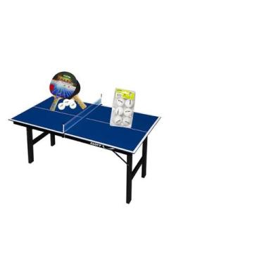 Imagem de MINI MESA PING PONG Júnior MDP 12mm 1003 KLOPF + Kit 5055 +  6 Bolinha
