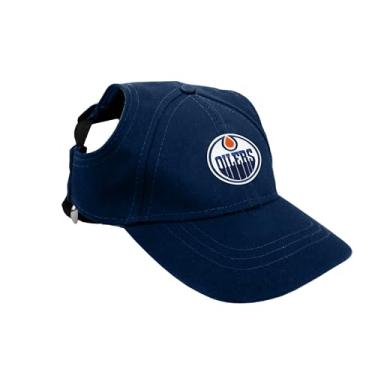 Imagem de Littlearth Boné de beisebol unissex adulto NHL Edmonton Oilers para animais de estimação, cor do time, grande