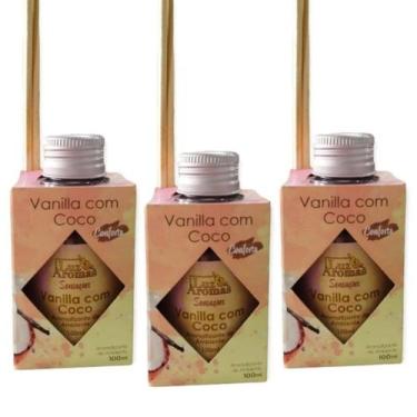 Imagem de 3 Aromatizador Ambiente Vareta Difusor Cheiroso Perfume Casa 100ml Odo
