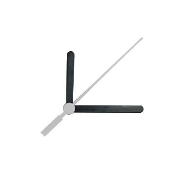 Imagem de Ponteiros para Máquina de Relógio Tradicional Palito Grande 7,3cm Pret