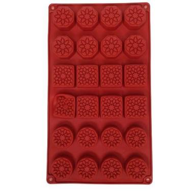 Imagem de Forma de Silicone com Total de 24 Cavidades Diferente Formas Diferente