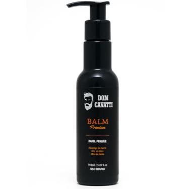 Imagem de BALM para BARBA e BIGODE – DOM CAVATTI 150ml – Naturais: Manteiga de Karité e Óleo de Coco – Anti-Frizz, Hidratação, Brilho, Fragrância Marcante, Fixação Leve – anti-desperdício com Pump Lock – Registro ANVISA