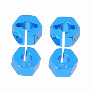 Imagem de Hub Adaptador de Unidade Hexagonal de Roda 7.0 de 12 Mm, Liga de Alumínio Leve e Durável para Veículo Modelo RC 4 Unidades/Conjunto