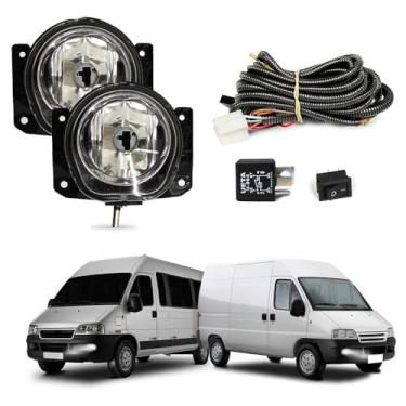 Imagem de Kit Farol de Milha para Ducato 2010 a 2016 Jumper 2005 a 2014 Completo com Chicote Botão e Relê Auxiliar Neblina