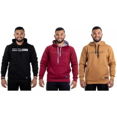 Imagem de Kit 3 Casacos Blusas Moletom Peluciado De Frio Top  Flero, G