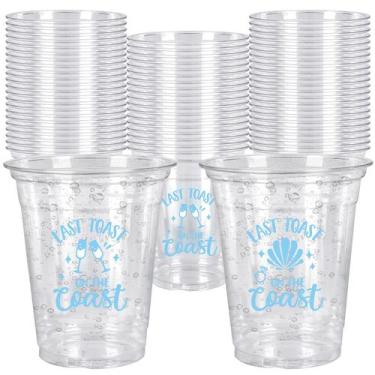 Imagem de Copo descartável Whaline Last Toast on the Coast 350 ml 50 unidades