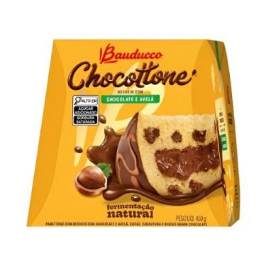 Imagem de Panettone Bauducco Chocottone Recheio Sabor Chocolate e Avelã 450G
