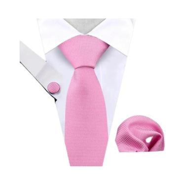 Imagem de Conjunto De Gravata E Lenço De Bolso Xadrez Vermelho E Preto Para Home