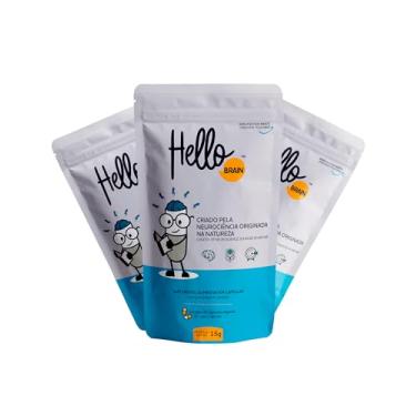 Imagem de Hellobrain Suplemento de Saúde Cerebral, Nootropic, Foco e Concentração, Performance Cognitiva, Vegano e Sem Glúten, 3 Sachês de 30 Cápsulas