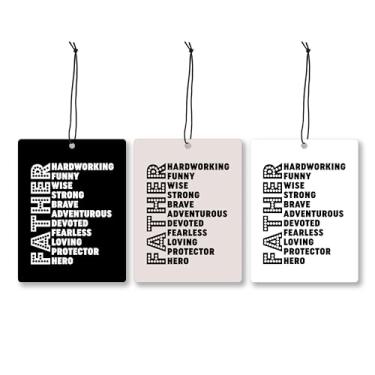 Imagem de Mancheng-zi Aromatizador de ar para carro, 3 peças, presentes para papai da filha filho ambientador pendurado para armário de carros, gaveta ou livros, presente engraçado para pai acessórios de carro