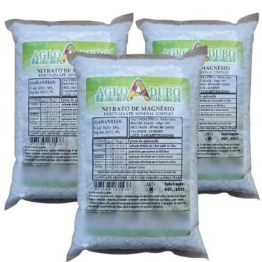 Imagem de Fertilizante Nitrato De Magnésio 3kg Adubo Ferti Hidroponia - AGROADUB