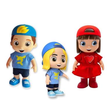 Imagem de Kit 3 Bonecos Luke - Gi - Luccas Neto Os Aventureiros Rosita
