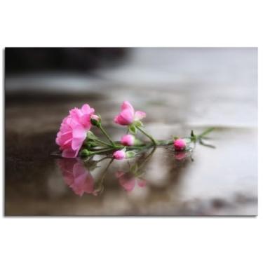 Imagem de Flores rosas impressões em tela plantas água pôster arte de parede para casa 1 peça decorações não ramed 30,5 x 20,3 cm