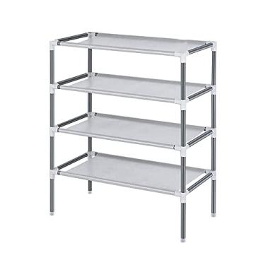 Imagem de Gaveteiro de sapatos simples tecido não multicamadas ferro forjado multifuncional aço inoxidável atacadista para quarto dormitório uso diário em casa