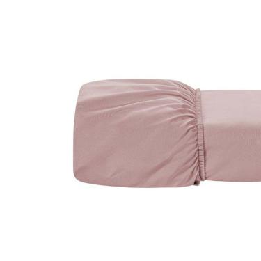 Imagem de Lençol Avulso Casal Percal 200 Fios De Poliéster Sleep 100% Poliéster - Rosê