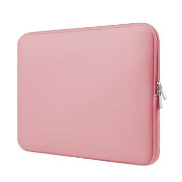Imagem de Capa Case Pasta Maleta para Notebook Macbook Ultrabook Tablet Neoprene 15.6/14/13.3/12/11, Resistente à Umidade do Clima Tropical Brasileiro(Rosa Bebê,11.6'' - 30cm x 21.5cm)