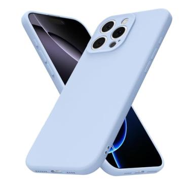 Imagem de uvcoat Capa de silicone para iPhone 16 Pro Max, capa fina de gel de borracha macia para mulheres e meninas, linda capa de telefone de TPU fosco com proteção total da câmera, design simples minimalista