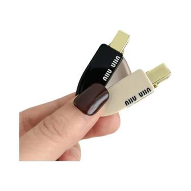 Imagem de Presilha De Cabelo Feminina De Acetato Para Franja E Divisão Lateral, 