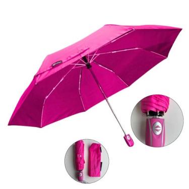 Imagem de Guarda Chuva Colorido Reforçado Automático Abre Fecha Mb Cor:Preto, Ci