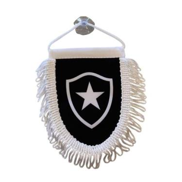 Imagem de Mini Flâmula Oficial Botafogo com franja e ventosa Preta - JC BANDEIRA