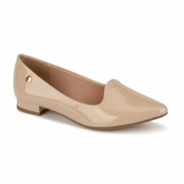 Imagem de Vizzano Sapatilha Feminina Bege Verniz Brilho Social -, Bege, 37
