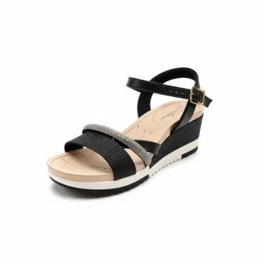 Imagem de Sandália Modare Feminina Ortopédica Ultraleve -, 38, Preto cristal