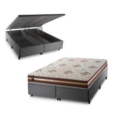 Imagem de Cama Box Baú Chicago Espuma D33 193x203 Cinza King House