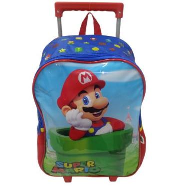 Imagem de Mochila Escolar de Rodinhas Super Mario - Luxcel