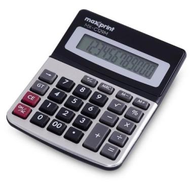 Imagem de Calculadora de Mesa 12 DIG MX-129M Preta - Maxprint