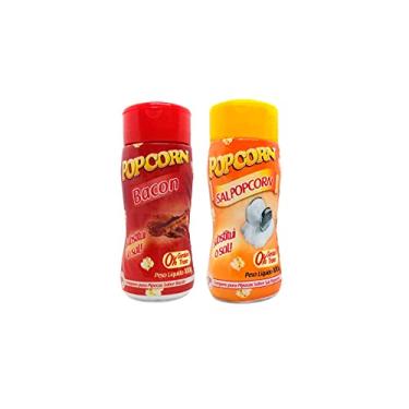 Imagem de Temperos P/ Pipoca Popcorn Cx 12 Frascos. 6 Bacon - 6 Sal Popcorn
