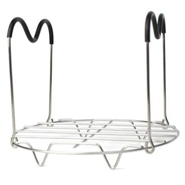 Imagem de Steamer Rack Trivet with Heat Resistant Silicone Handles Compatible with Instant Pot 6 & 7.6l Accessories, Stainless Steel Steaming Rack Trivet Stand for Pressure Cooker