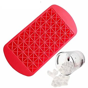Imagem de Bandeja de cubo de gelo mini bandeja de cubo de gelo molde de gelo em forma de cruz de silicone molde de cubo de gelo fazendo você mesmo bandeja de chocolate ferramenta de cozinha molde de cubo de gelo (cor: vermelho)