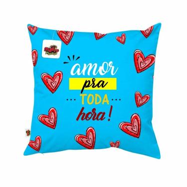 Imagem de Almofada 40x40 Amor Pra Toda Hora Presente Dia dos Namorados