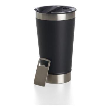 Imagem de Copo Termico Com Tampa E Abridor Para Bebidas Quente Gelada Chopp 473 