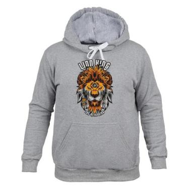 Imagem de Moletom 100% Algodão Canguru Lion King - Surprass, Cinza, M