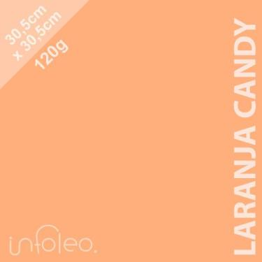Imagem de Papel 120 gramas 30,5x30,5cm Laranja Candy Color Plus - 10 unidades